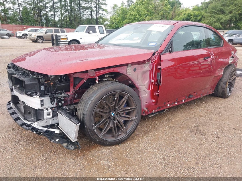 2026 BMW M2 VIN 3MF23DM01T8G02818 IAAI salvage auction — FRONT & REAR, Salvage Title, sold $20,200 on 2026-07-09 (photo 2)
