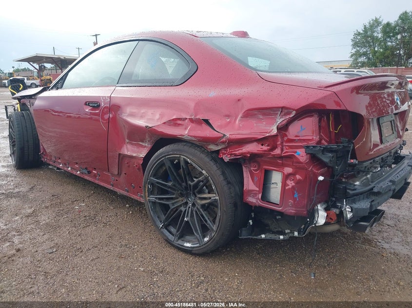 2026 BMW M2 VIN 3MF23DM01T8G02818 IAAI salvage auction — FRONT & REAR, Salvage Title, sold $20,200 on 2026-07-09 (photo 3)