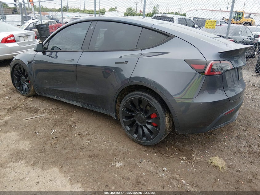 2022 Tesla Model y VIN 7SAYGDEF0NF513277 IAAI salvage auction — RIGHT FRONT, Salvage (Ohio), sold $9,100 on 2026-07-30 (photo 3)