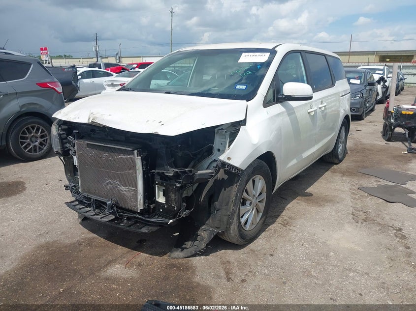 2017 Kia SEDONA VIN KNDMB5C10H6230854 IAAI salvage auction — FRONT END, Original (Texas), sold $3,050 on 2026-07-08 (photo 2)