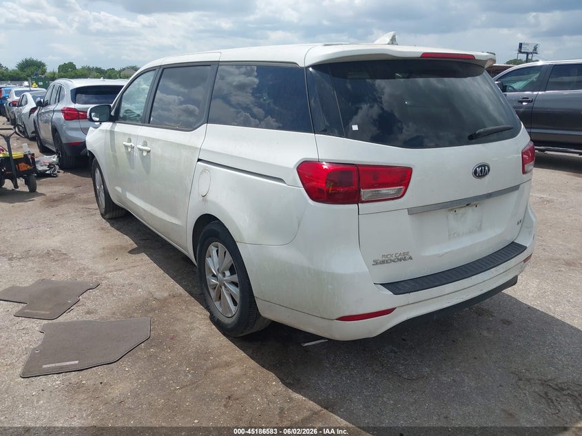2017 Kia SEDONA VIN KNDMB5C10H6230854 IAAI salvage auction — FRONT END, Original (Texas), sold $3,050 on 2026-07-08 (photo 3)