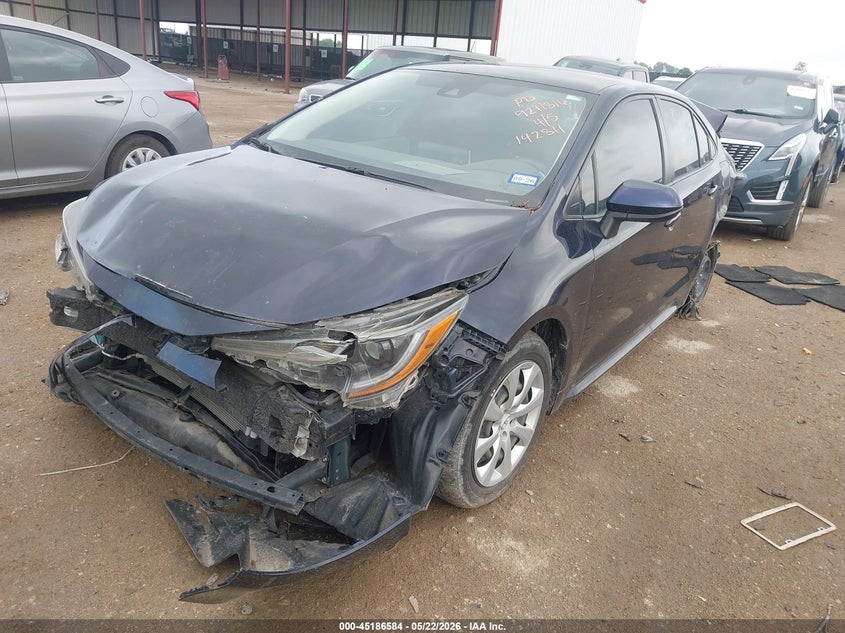 2021 Toyota Corolla VIN JTDEPMAE6MJ142811 IAAI salvage auction — FRONT & REAR, Salvage (Texas), sold $1,350 on 2026-07-14 (photo 2)