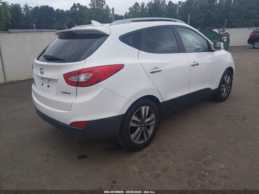 2015 Hyundai Tucson VIN KM8JU3AG9FU986213 IAAI salvage auction — ROOF, Salvage (Mississippi), sold $1,850 on 2026-07-30 (photo 4)