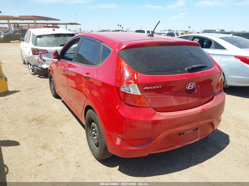 2017 Hyundai Accent VIN KMHCT5AE7HU311856 IAAI salvage auction — UNKNOWN, Salvage (Arizona), sold $425 on 2026-07-07 (photo 3)