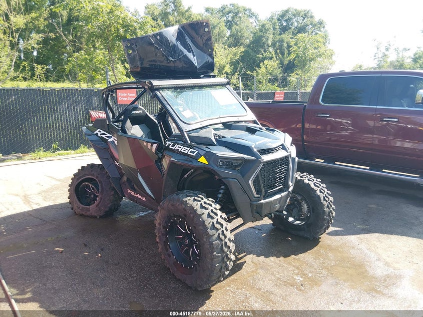 2020 Polaris Rzr VIN 3NSNAE928LF794335 IAAI salvage auction — ROLLOVER, Non-Repairable (Kansas), sold $5,950 on 2026-09-06 (photo 1)