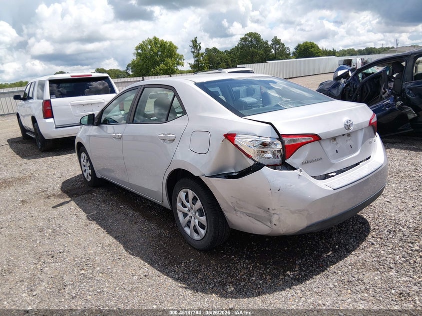 2016 Toyota Corolla VIN 5YFBURHE9GP455351 IAAI salvage auction — LEFT REAR, Salvage (Louisiana), sold $3,000 on 2026-07-15 (photo 3)