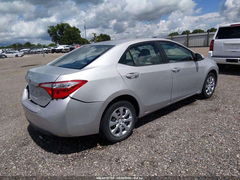 2016 Toyota Corolla VIN 5YFBURHE9GP455351 IAAI salvage auction — LEFT REAR, Salvage (Louisiana), sold $3,000 on 2026-07-15 (photo 4)