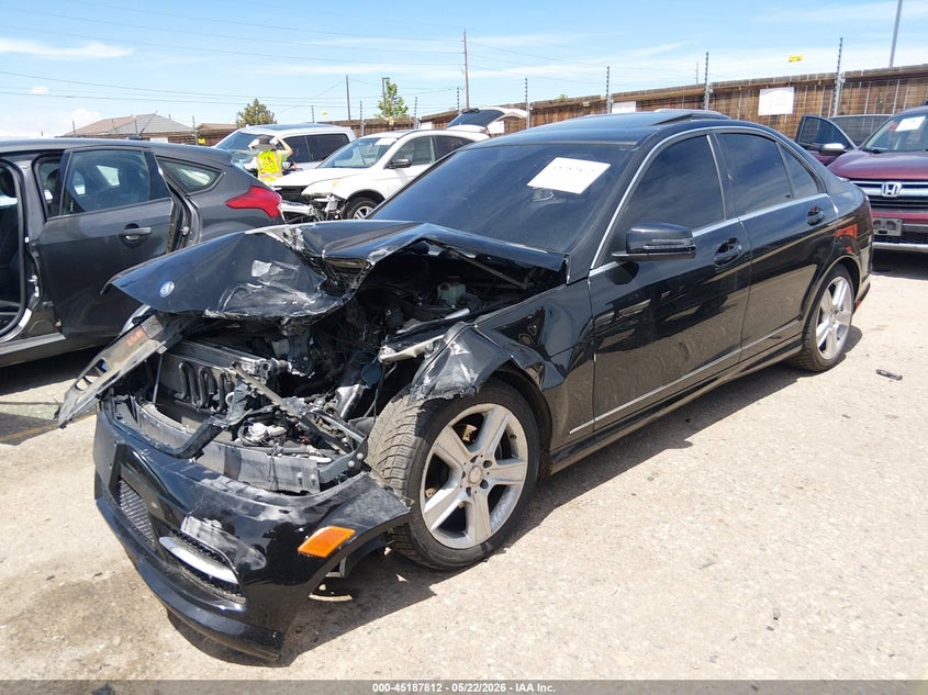 2011 Mercedes-benz C class VIN WDDGF8BB1BR134756 IAAI salvage auction — LEFT FRONT, Salvage (Colorado), sold $400 on 2026-08-04 (photo 2)