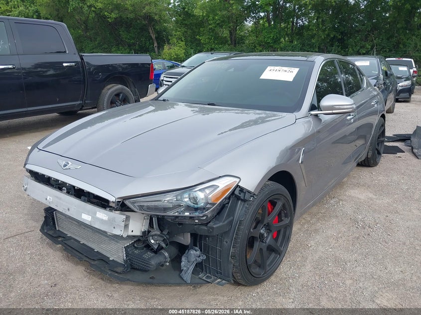 2021 Genesis G70 VIN KMTG74LE0MU074415 IAAI salvage auction — FRONT END, Salvage Title, sold $8,400 on 2026-07-22 (photo 2)