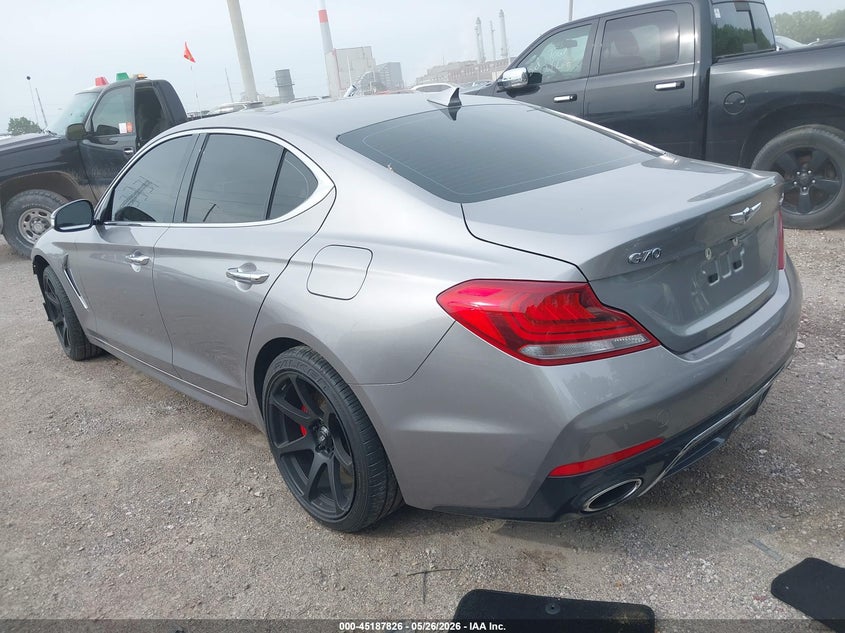 2021 Genesis G70 VIN KMTG74LE0MU074415 IAAI salvage auction — FRONT END, Salvage Title, sold $8,400 on 2026-07-22 (photo 3)