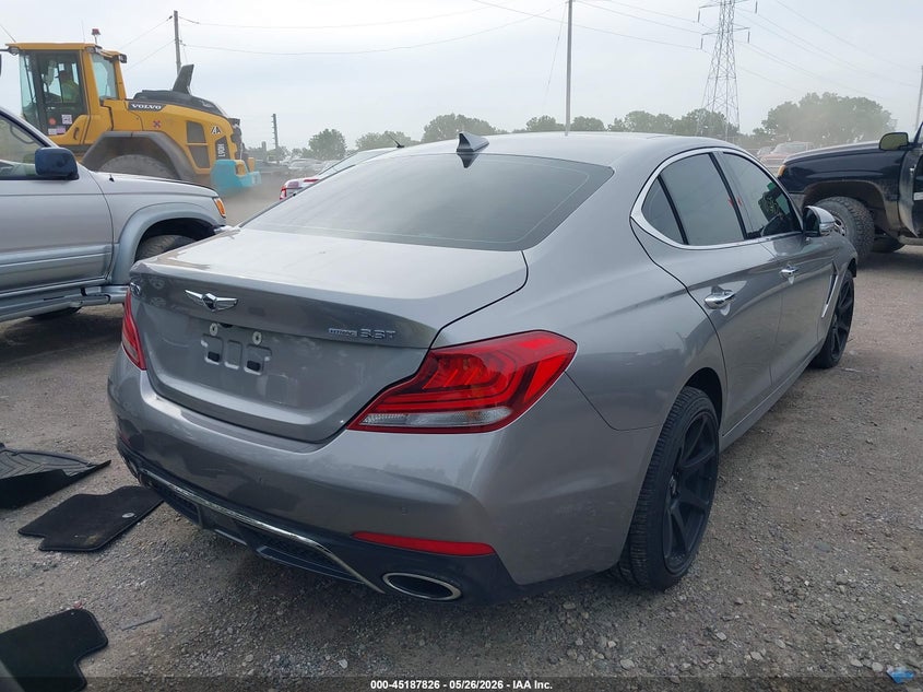 2021 Genesis G70 VIN KMTG74LE0MU074415 IAAI salvage auction — FRONT END, Salvage Title, sold $8,400 on 2026-07-22 (photo 4)