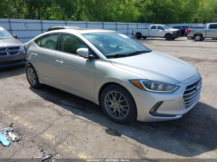 2017 Hyundai Elantra VIN KMHD84LF0HU357888 IAAI salvage auction — REAR END, Clear (Michigan), sold $3,250 on 2026-07-20 (photo 1)