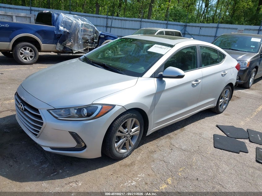 2017 Hyundai Elantra VIN KMHD84LF0HU357888 IAAI salvage auction — REAR END, Clear (Michigan), sold $3,250 on 2026-07-20 (photo 2)