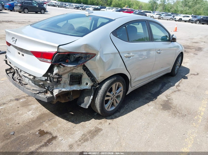 2017 Hyundai Elantra VIN KMHD84LF0HU357888 IAAI salvage auction — REAR END, Clear (Michigan), sold $3,250 on 2026-07-20 (photo 4)