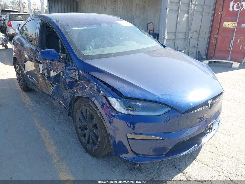 2023 Tesla Model x VIN 7SAXCDE5XPF427234 IAAI salvage auction — RIGHT SIDE, Salvage (California), sold $23,900 on 2026-07-15 (photo 1)