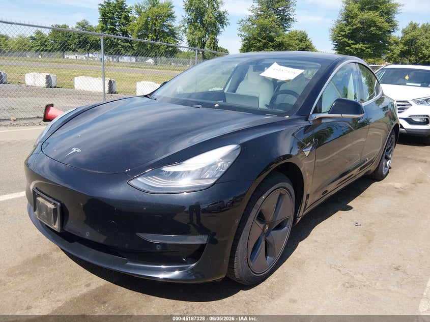 2019 Tesla Model 3 VIN 5YJ3E1EA4KF323543 IAAI salvage auction — REAR END, Salvage (New Jersey), sold $6,200 on 2026-08-29 (photo 2)