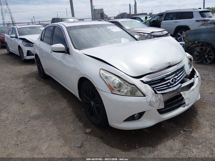 2013 Infiniti VIN JN1CV6AP4DM725437 IAAI salvage auction — FRONT END, Clear (Indiana), sold $1,100 on 2026-07-08 (photo 1)