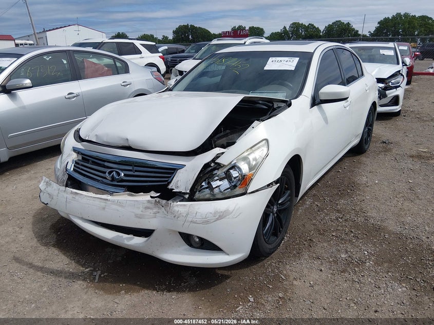 2013 Infiniti VIN JN1CV6AP4DM725437 IAAI salvage auction — FRONT END, Clear (Indiana), sold $1,100 on 2026-07-08 (photo 2)