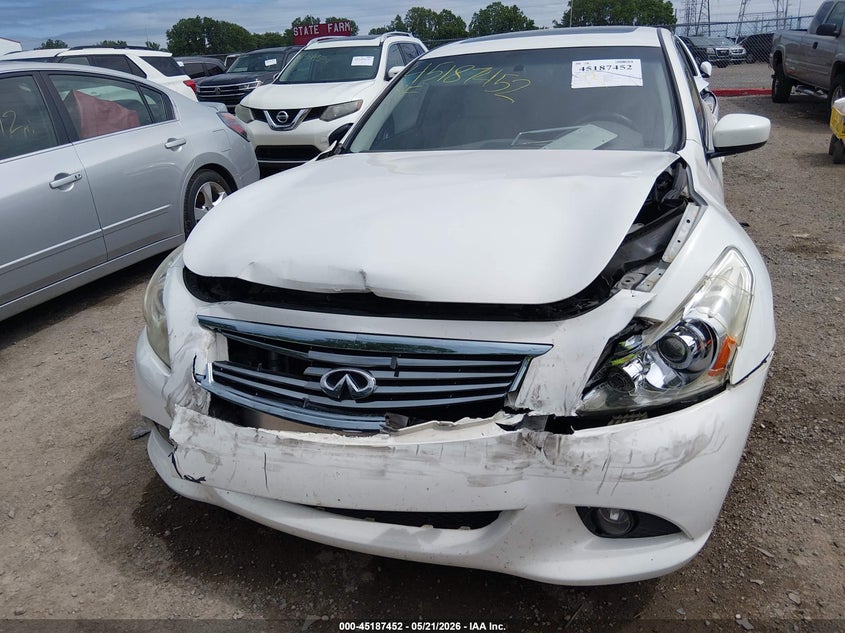2013 Infiniti VIN JN1CV6AP4DM725437 IAAI salvage auction — FRONT END, Clear (Indiana), sold $1,100 on 2026-07-08 (photo 6)