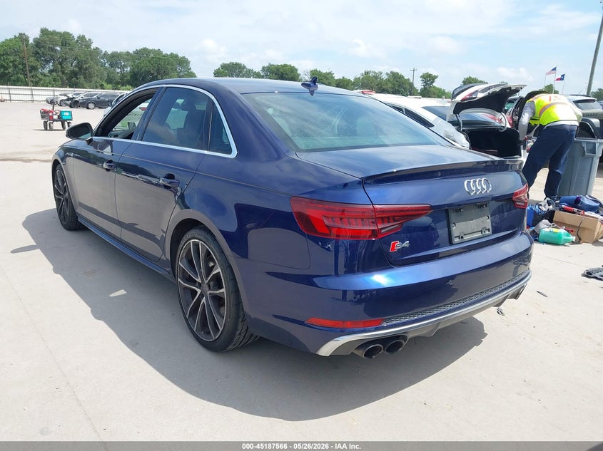 2018 Audi S4 VIN WAUB4AF42JA058195 IAAI salvage auction — LEFT FRONT, Original (Texas), sold $12,150 on 2026-07-20 (photo 3)