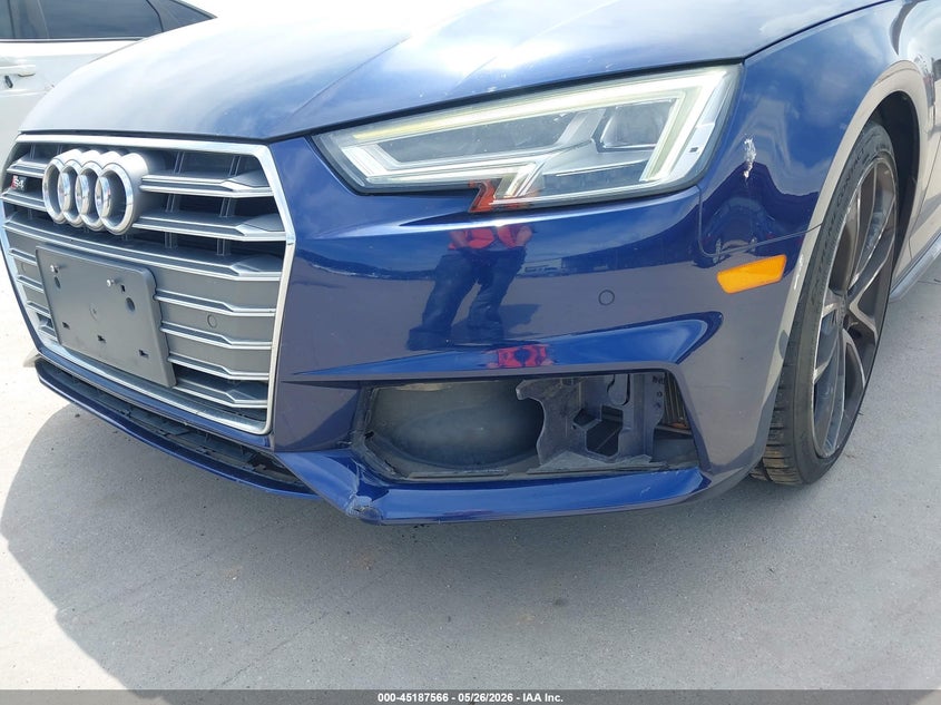 2018 Audi S4 VIN WAUB4AF42JA058195 IAAI salvage auction — LEFT FRONT, Original (Texas), sold $12,150 on 2026-07-20 (photo 6)