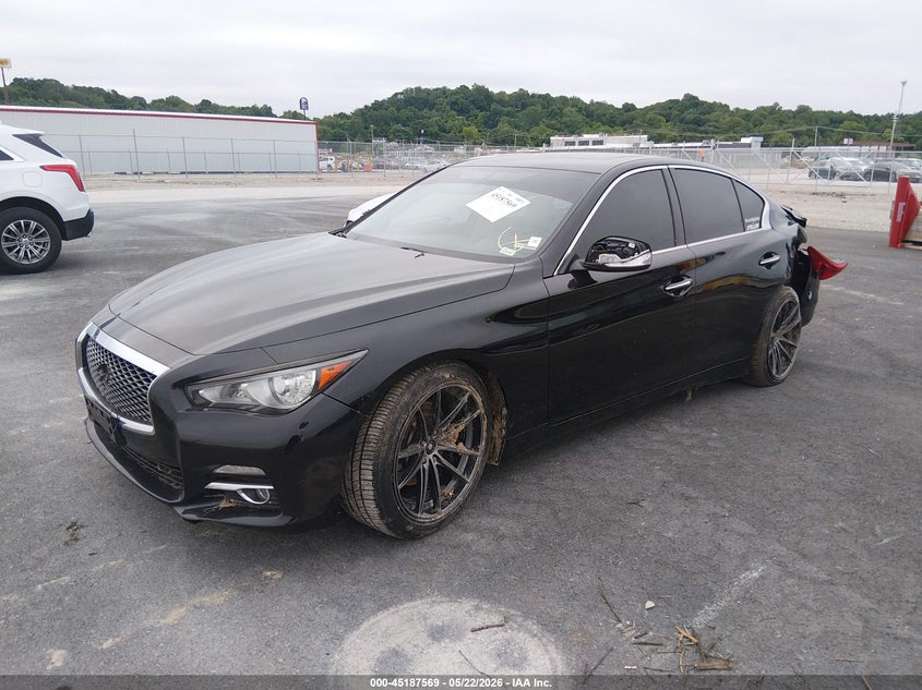 2015 Infiniti Q50 VIN JN1BV7AR3FM399930 IAAI salvage auction — REAR END, Salvage (Illinois), sold $1,350 on 2026-07-31 (photo 2)