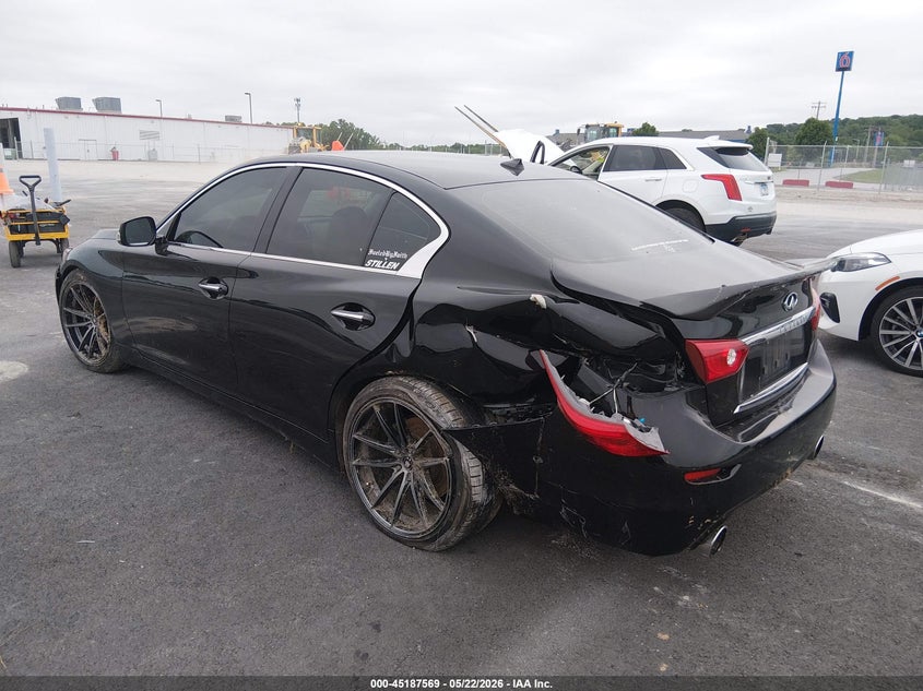 2015 Infiniti Q50 VIN JN1BV7AR3FM399930 IAAI salvage auction — REAR END, Salvage (Illinois), sold $1,350 on 2026-07-31 (photo 3)