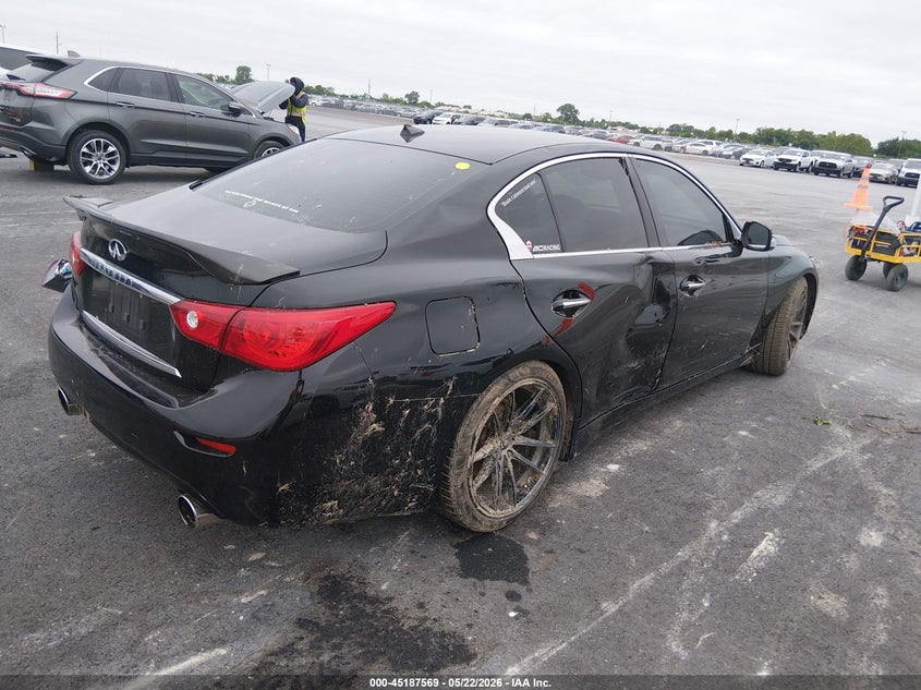 2015 Infiniti Q50 VIN JN1BV7AR3FM399930 IAAI salvage auction — REAR END, Salvage (Illinois), sold $1,350 on 2026-07-31 (photo 4)