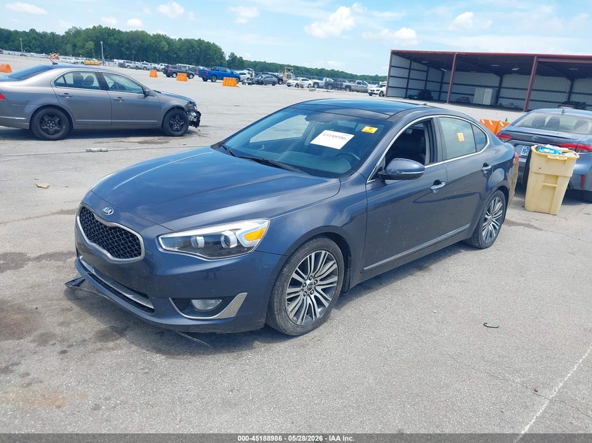 2014 Kia Cadenza VIN KNALN4D74E5123465 IAAI salvage auction — FRONT END, Clear (Indiana), sold $700 on 2026-07-09 (photo 2)