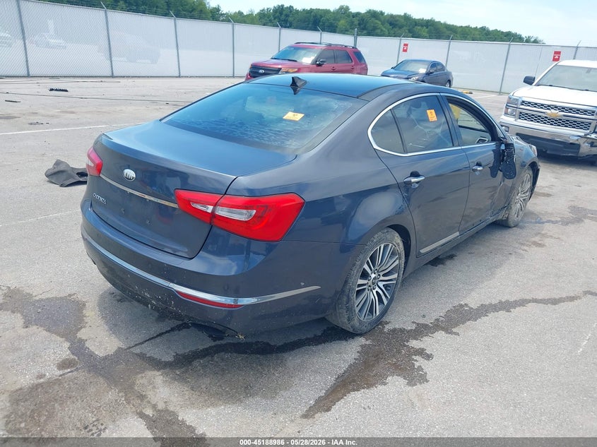 2014 Kia Cadenza VIN KNALN4D74E5123465 IAAI salvage auction — FRONT END, Clear (Indiana), sold $700 on 2026-07-09 (photo 4)