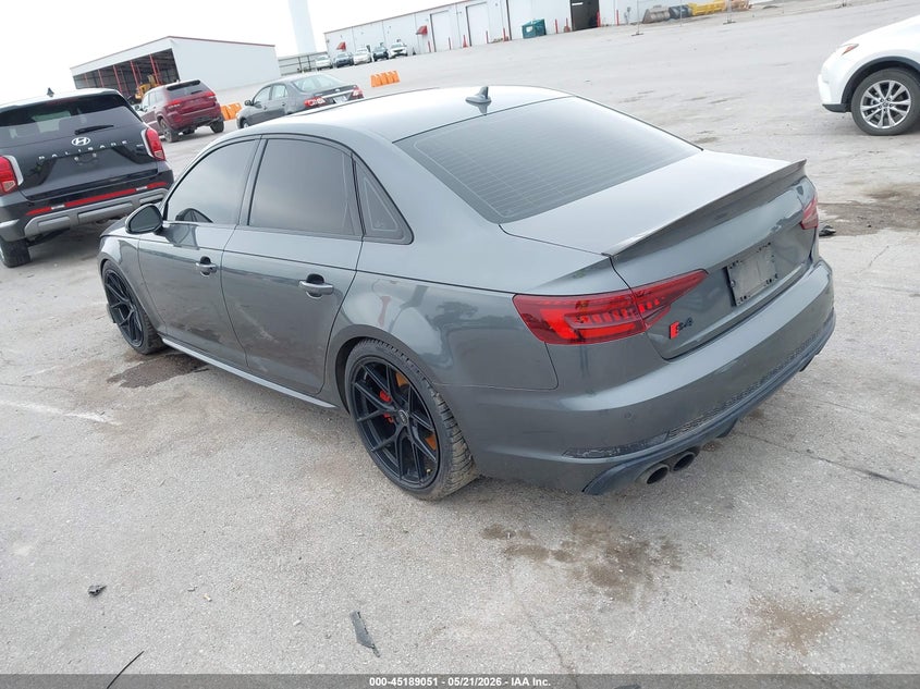 2018 Audi S4 VIN WAUC4AF47JA116757 IAAI salvage auction — FRONT END, Regular (South Dakota), sold $900 on 2026-07-28 (photo 3)