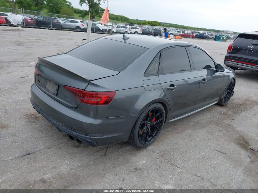 2018 Audi S4 VIN WAUC4AF47JA116757 IAAI salvage auction — FRONT END, Regular (South Dakota), sold $900 on 2026-07-28 (photo 4)