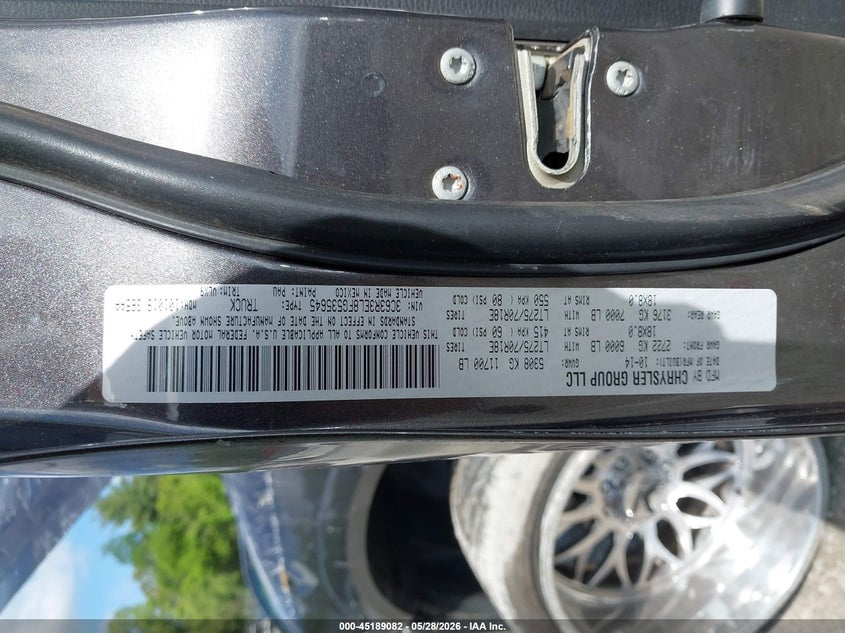 2015 Ram 3500 VIN 3C63R3EL8FG535645 IAAI salvage auction — ROLLOVER, Salvage Title, sold $11,500 on 2026-07-28 (photo 9)