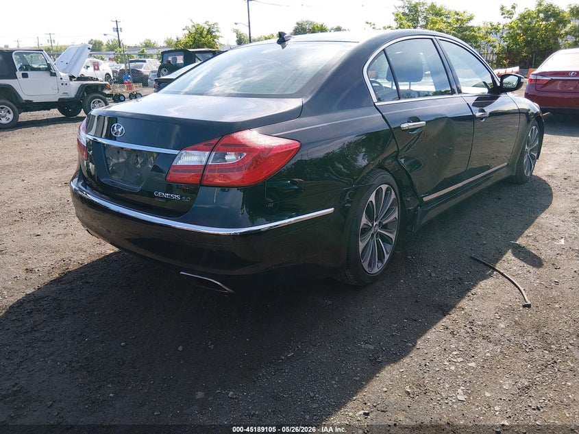2013 Hyundai Genesis VIN KMHGC4DH3DU241705 IAAI salvage auction — RIGHT REAR, Salvage Title, sold $900 on 2026-07-27 (photo 4)
