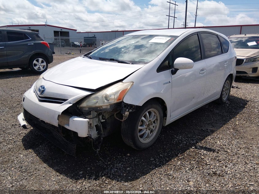 2012 Toyota Prius v VIN JTDZN3EU8C3177176 IAAI salvage auction — FRONT END, Salvage Title, sold $2,850 on 2026-08-01 (photo 2)