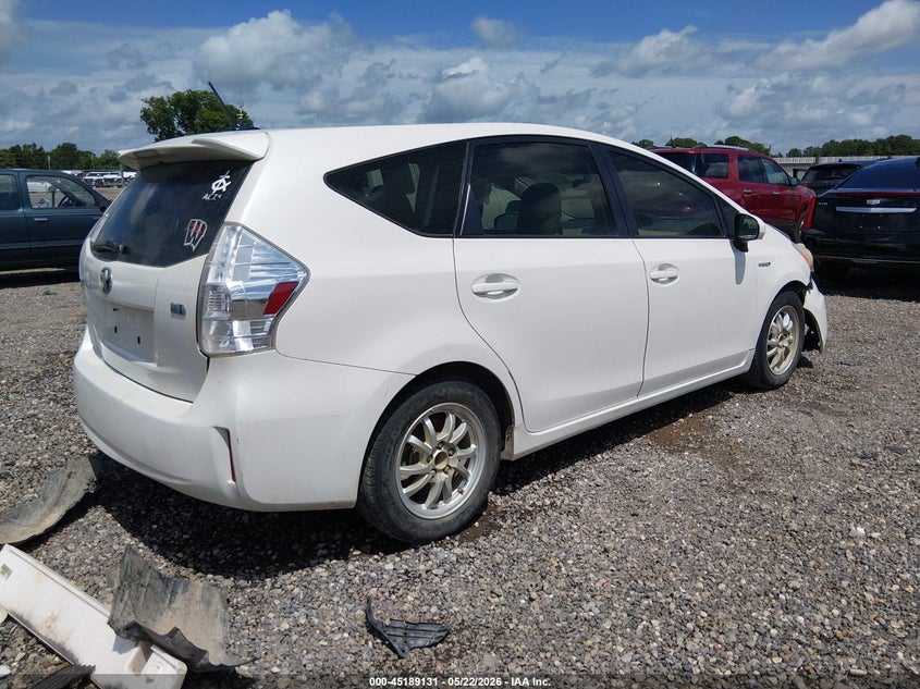 2012 Toyota Prius v VIN JTDZN3EU8C3177176 IAAI salvage auction — FRONT END, Salvage Title, sold $2,850 on 2026-08-01 (photo 4)