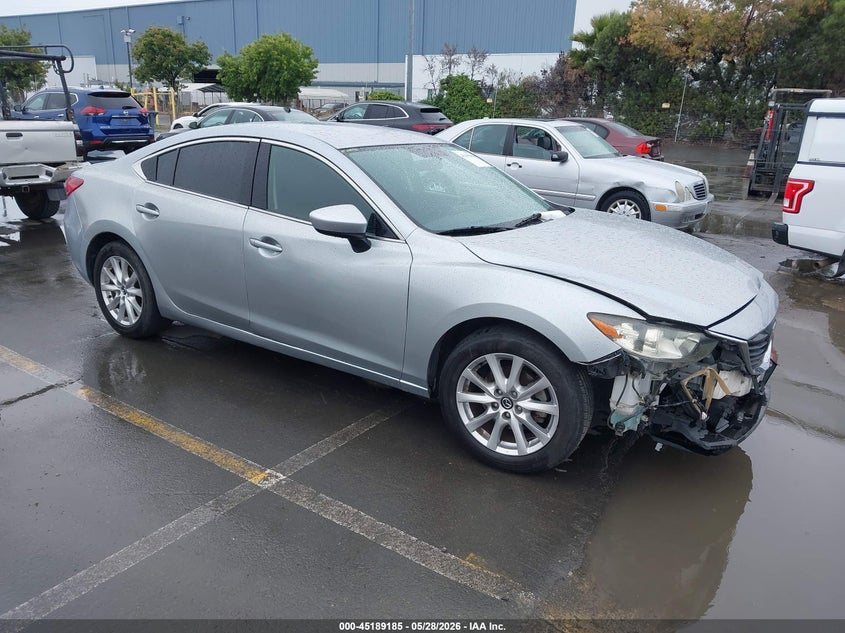 2016 Mazda 6 VIN JM1GJ1U55G1402883 IAAI salvage auction — FRONT END, Salvage Title, sold $1,800 on 2026-07-13 (photo 1)