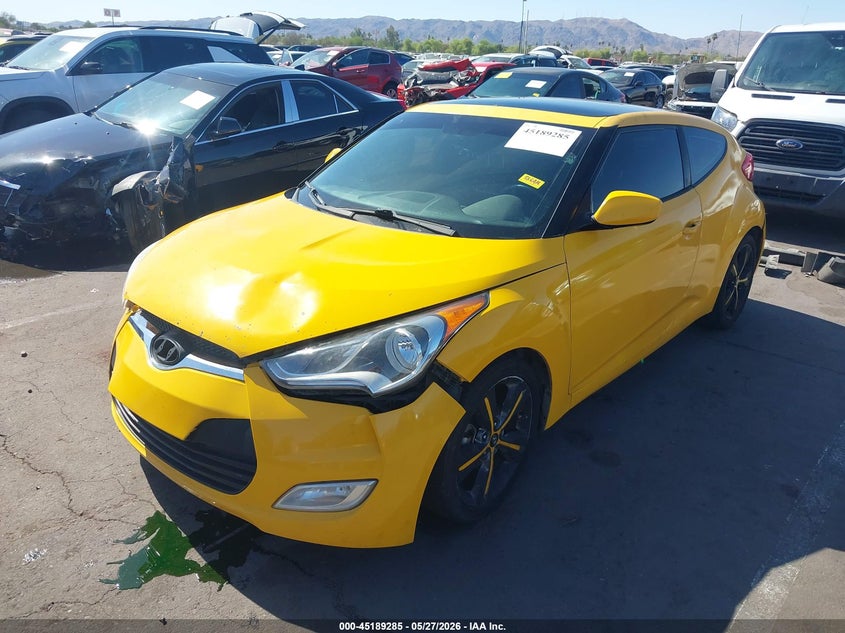2016 Hyundai Veloster VIN KMHTC6AD3GU254941 IAAI salvage auction — RIGHT FRONT, Salvage Title, sold $875 on 2026-07-14 (photo 2)