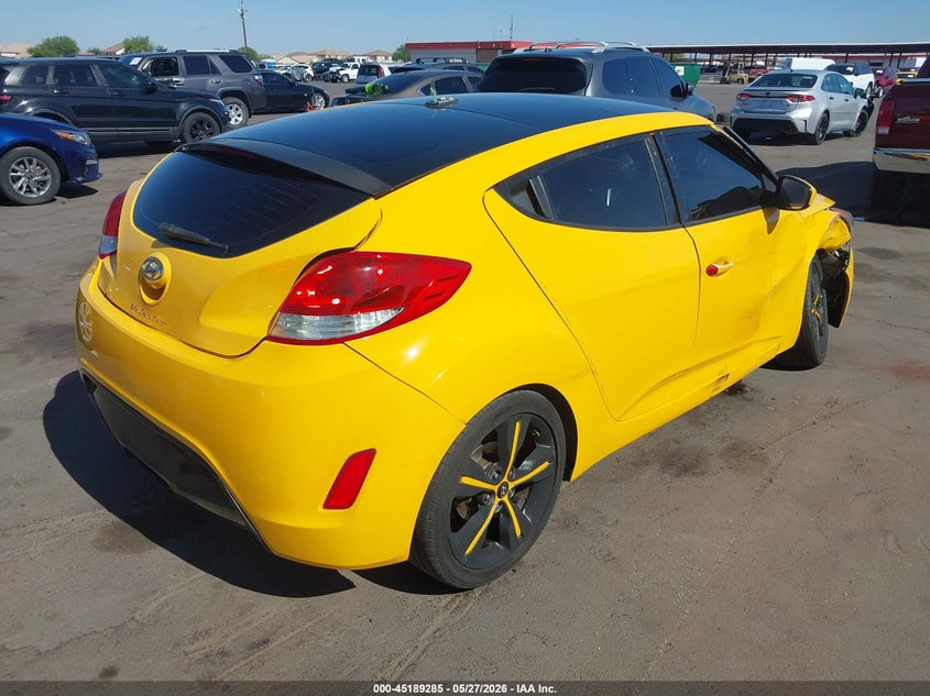 2016 Hyundai Veloster VIN KMHTC6AD3GU254941 IAAI salvage auction — RIGHT FRONT, Salvage Title, sold $875 on 2026-07-14 (photo 4)