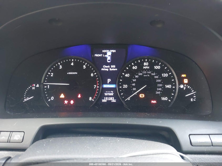 2014 Lexus Ls VIN JTHBL5EF9E5126778 IAAI salvage auction — FRONT END, Salvage (Virginia), sold $1,050 on 2026-07-14 (photo 7)