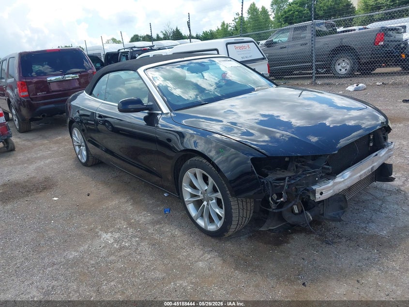 2013 Audi A5 VIN WAUVFAFH1DN000747 IAAI salvage auction — FRONT END, Clear (Oklahoma), sold $1,200 on 2026-07-15 (photo 1)