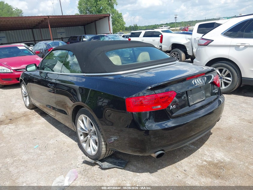 2013 Audi A5 VIN WAUVFAFH1DN000747 IAAI salvage auction — FRONT END, Clear (Oklahoma), sold $1,200 on 2026-07-15 (photo 3)
