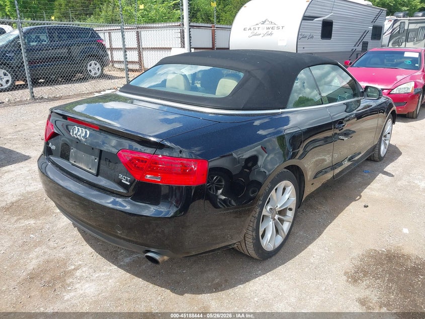 2013 Audi A5 VIN WAUVFAFH1DN000747 IAAI salvage auction — FRONT END, Clear (Oklahoma), sold $1,200 on 2026-07-15 (photo 4)