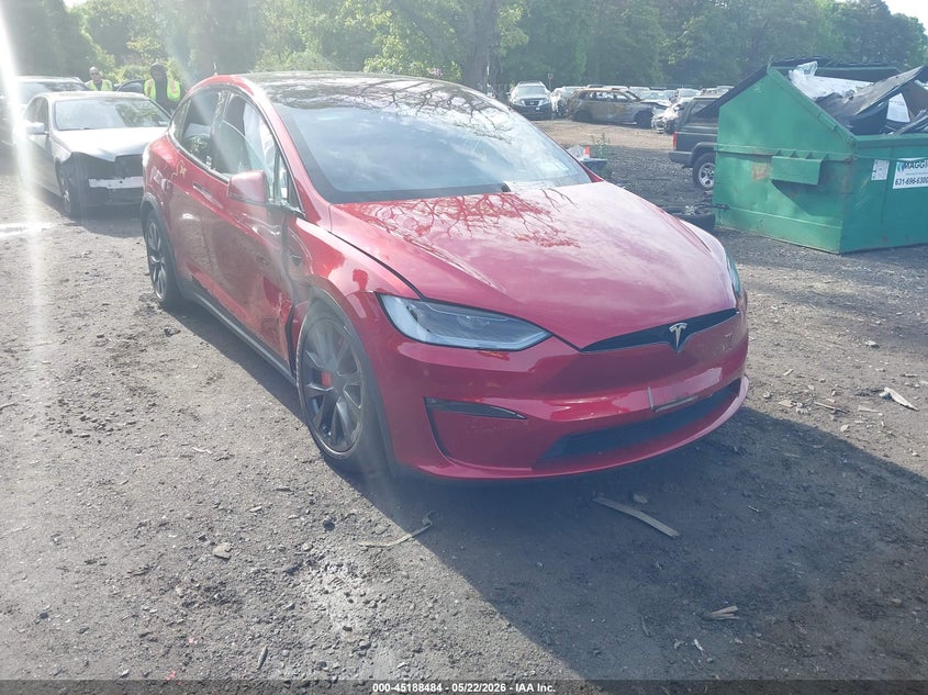 2023 Tesla Model x VIN 7SAXCDE50PF419062 IAAI salvage auction — RIGHT FRONT, Mv-907A (New York), sold $24,125 on 2026-07-30 (photo 1)