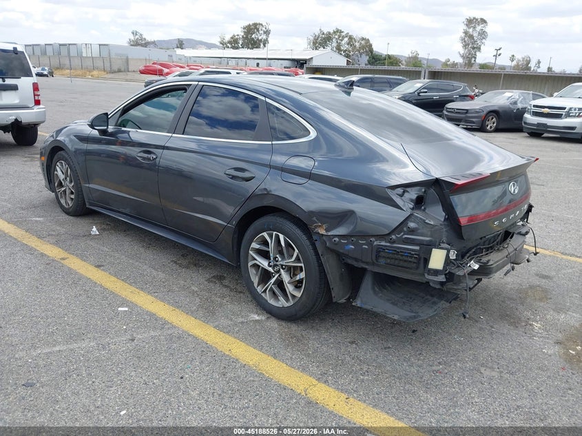 2020 Hyundai Sonata VIN 5NPEL4JA2LH009902 IAAI salvage auction — REAR END, Salvage Title, sold $4,800 on 2026-07-07 (photo 3)