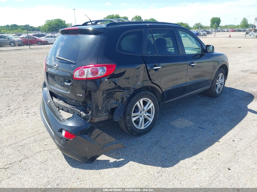 2012 Hyundai Santa fe VIN 5XYZK4AG8CG108899 IAAI salvage auction — REAR END, Salvage (Illinois), sold $825 on 2026-07-09 (photo 4)