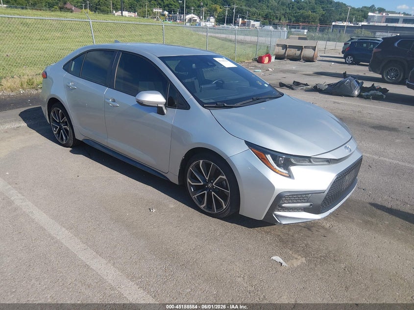 2020 Toyota Corolla VIN JTDS4RCE9LJ003924 IAAI salvage auction — HAIL, Salvage Title, sold $7,000 on 2026-07-14 (photo 1)