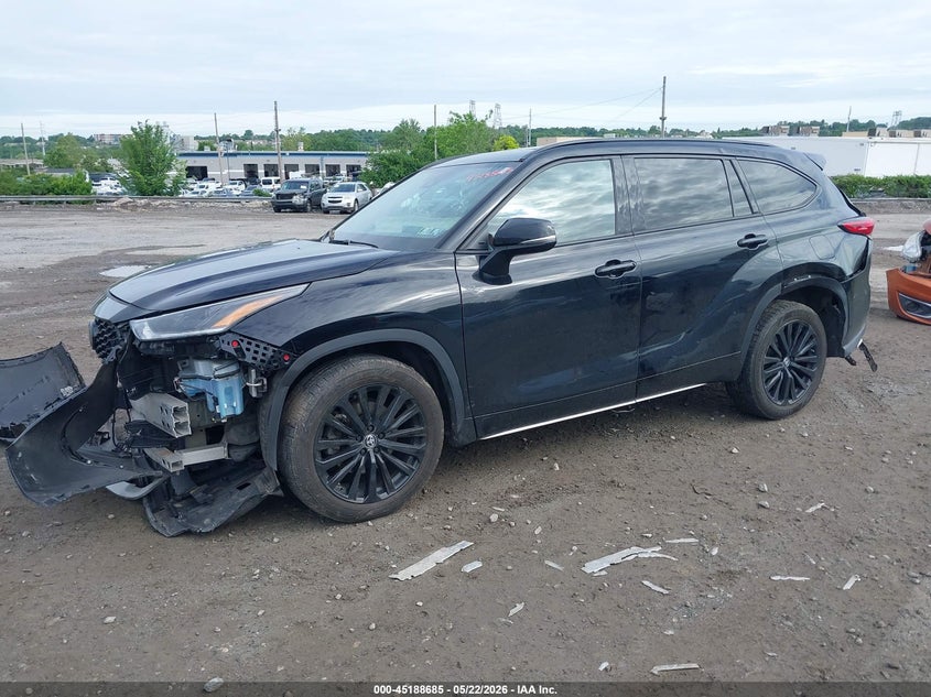 2023 Toyota Highlander VIN 5TDKDRAH9PS507993 IAAI salvage auction — FRONT END, Salvage (Pennsylvania), sold $13,000 on 2026-07-17 (photo 2)
