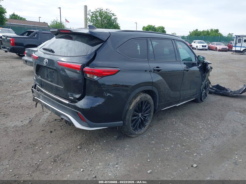 2023 Toyota Highlander VIN 5TDKDRAH9PS507993 IAAI salvage auction — FRONT END, Salvage (Pennsylvania), sold $13,000 on 2026-07-17 (photo 4)