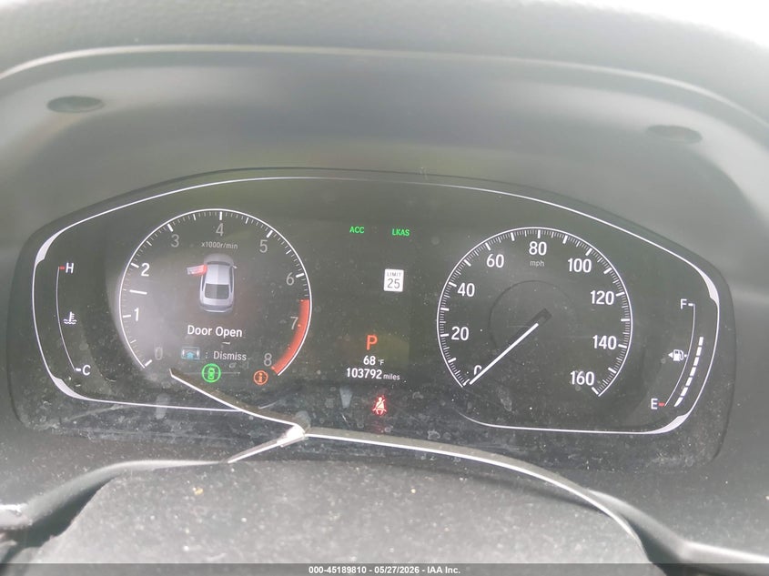 2018 Honda Accord VIN 1HGCV1F4XJA224078 IAAI salvage auction — HAIL, Salvage Title, sold $5,600 on 2026-07-17 (photo 7)